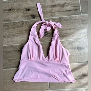 baby pink halter top